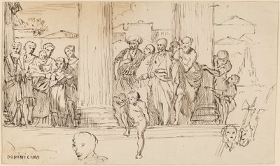 Tutkimus Domenichinon jälkeen, n. 1858. tekijältä Elihu Vedder