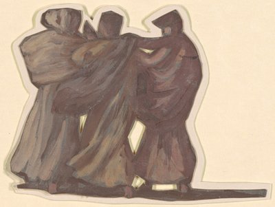 Tutkimus kreikkalaisten tyttöjen kylpemisestä, n. 1872. tekijältä Elihu Vedder
