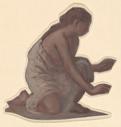 Tutkimus kreikkalaisten tyttöjen kylpemisestä, n. 1872. tekijältä Elihu Vedder