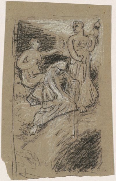Study for The Fates Gathering in the Stars, 1884-1887. tekijältä Elihu Vedder