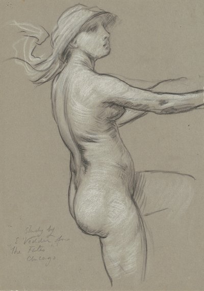 Study for The Fates Gathering in the Stars, 1884-1887. tekijältä Elihu Vedder