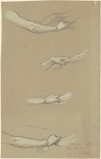 Study for The Fates Gathering in the Stars, c. 1884-1887. tekijältä Elihu Vedder