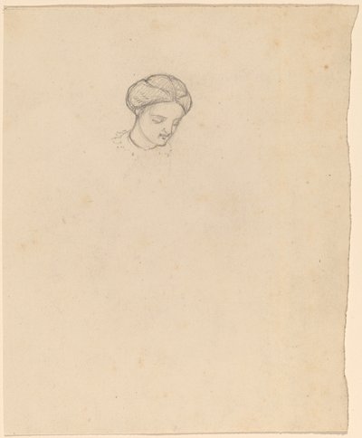 Tutkimus tytön päästä, n. 1858. tekijältä Elihu Vedder