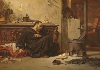 Kuollut alkemisti, n. 1868 tekijältä Elihu Vedder