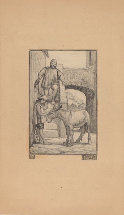 Poika ja aasi, 1863. tekijältä Elihu Vedder