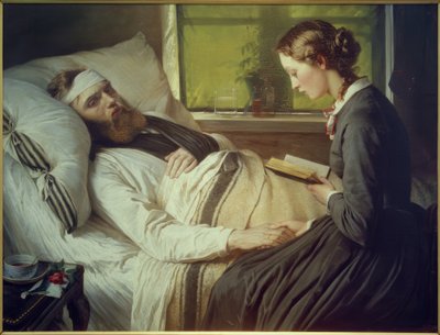 E.Jerichau-Baumann, Der verwundete Solda tekijältä Elisabeth Jerichau-Baumann