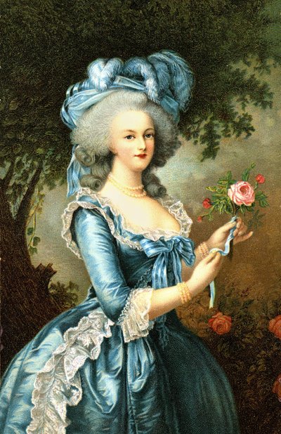 Kuningatar Marie Antoinetten muotokuva (1755-1793) tekijältä Elisabeth Louise (after) Vigee-Lebrun