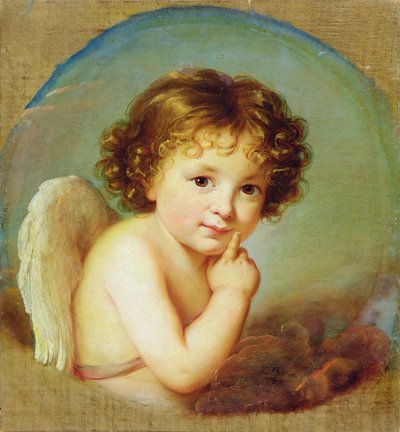 Cupid (öljy kankaalle) tekijältä Elisabeth Louise Vigee Lebrun