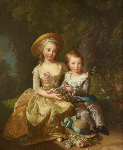Madame Royalen ja Louis-Joseph Xavierin, Dauphinin Ranskan muotokuva. tekijältä Elisabeth Louise Vigee Lebrun