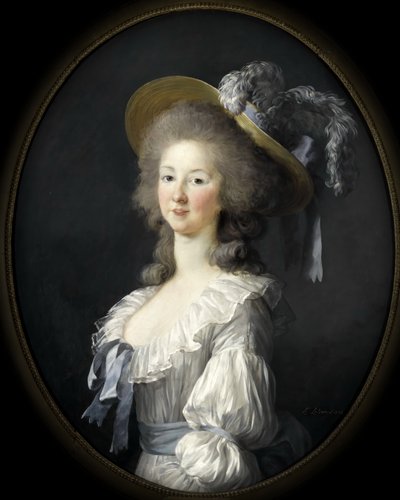 Muotokuva Marie Louise of Savoysta 1749-1792, Lamballen prinsessa tekijältä Elisabeth Louise Vigee Lebrun