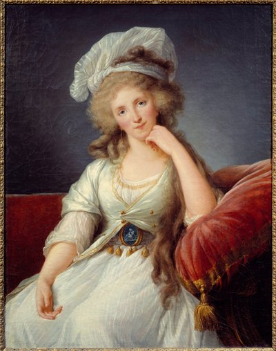 Orleansin herttuattaren Louise de Bourbon Penthievren (1753-1821) muotokuva Louise Philippe II:n Josephin Orleansin herttua tai Philippe Egaliten (1747-1793) vaimo. tekijältä Elisabeth Louise Vigee Lebrun
