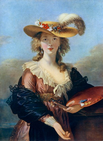 Omakuva olkihatussa, c1782, 1912. tekijältä Elisabeth Louise Vigee Lebrun