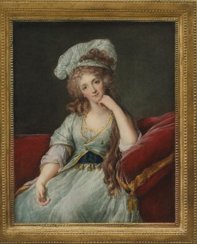 Orleansin herttuattaren Louise Marie Adelaide de Bourbon-Ponthievren muotokuva tekijältä Elisabeth Louise after Vigee Lebrun