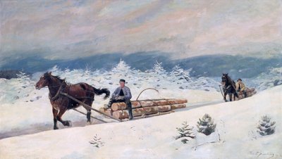 Puutavaran kuljetus tekijältä Elisabeth Sinding