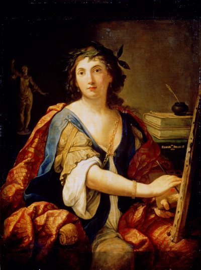 Maalauksen allegoria omakuva, 1658 tekijältä Elisabetta Sirani