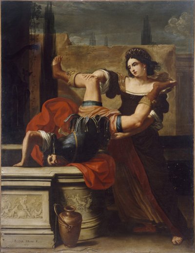 Timokleia tappaa traakialaisen kapteenin, kirjoittanut Elisabetta Sirani tekijältä Elisabetta Sirani