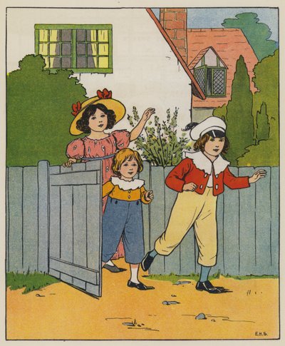Lauantai, loma-aika (väri litho) tekijältä Elise H. Stewart