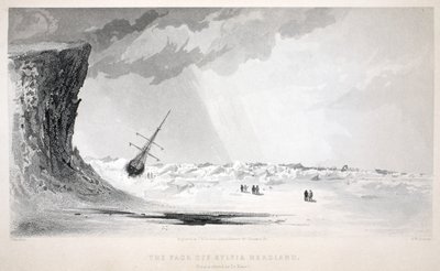 The Pack off Sylvia Headland, kuvitus teoksesta "Toinen Grinnell-retkikunta Sir John Franklinia etsimässä...", 1856 tekijältä Elisha Kane