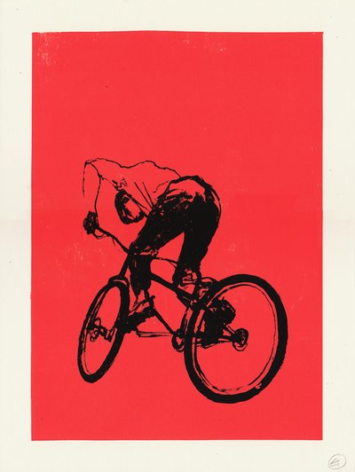 Biker boy, 2012 (silkkipainatus) tekijältä Eliza Southwood