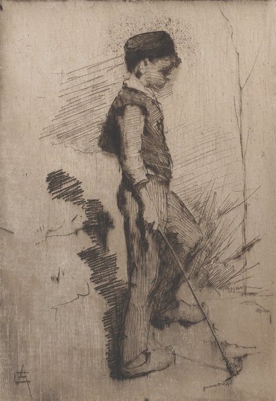 Poika kepillä, 1881-83. tekijältä Elizabeth Adela Forbes