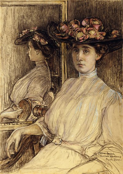 Muotokuvapiirros neiti Palmerista tekijältä Elizabeth Nourse