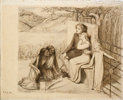 Kaksi rakastajaa, 1854 tekijältä Elizabeth Siddal