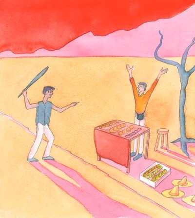 Henkilö toimii täysin Jumalaa ja hänen lakejaan vastaan, jos hän uhkaa tai aiheuttaa kuoleman osana rikollista toimintaansa, voiton tavoittelemiseksi, petoksen, rangaistuksen tai kaupankäynnin vuoksi tai mistä tahansa muusta syystä, 2005 (vesiväri paperill tekijältä Elizabeth Wang