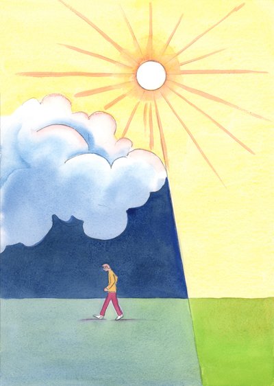 Henkilö, joka hylkää Jumalan, kävelee hengelliseen pimeyteen, 2003 (paperilla) tekijältä Elizabeth Wang