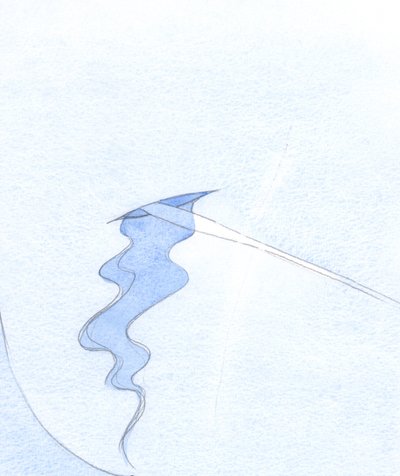 Yksi todellisen katumuksen rukous lävistää Jumalan sydämen (kuin terä). Jumalan rauhan ja anteeksiannon "makea viini" vuotaa, 2001 (paperilla) tekijältä Elizabeth Wang