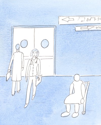 Jokainen, joka hylkää vanhuksen, koska hänestä ei kannata huolehtia, kohtelee arvokasta, ainutlaatuista, Jumalan luomaa yksilöä "esineenä" tai ei-henkilönä, 2005 (vesiväri paperille). tekijältä Elizabeth Wang