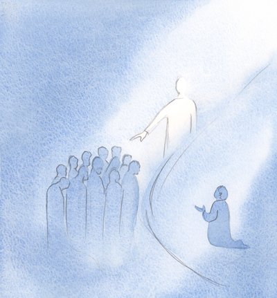Kun Kristus astui sieluni, hän ojensi kätensä ja siunasi kaikkia rakkaita, joita pidän rukouksessa., 2000 (paperilla) tekijältä Elizabeth Wang