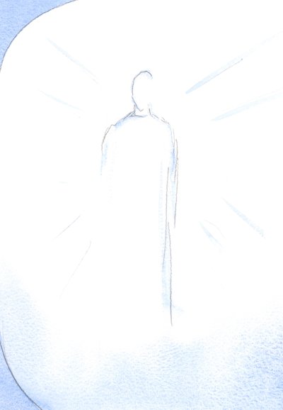 Kun kiitin Jumalaa tahrattoman sikiämisen juhlana, näin ylösnousseen Kristuksen säteilevän ja iloisena, Immaculate Motherin Pojan, 2002 (paperilla) tekijältä Elizabeth Wang