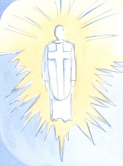 Kristus - melkein sietämättömän häikäisevä, kuninkaallinen ja voimakas - hallitsee nyt taivaassa, tosi mies ja tosi Jumala, ylimmäinen pappimme, 2002 (paperilla) tekijältä Elizabeth Wang