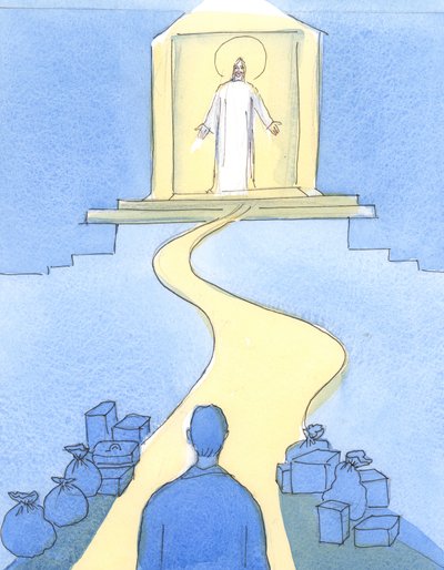 Kristus odottaa meitä tabernaakkelissa, ikään kuin "ovelta" taivaaseen, 2004 (paperilla) tekijältä Elizabeth Wang