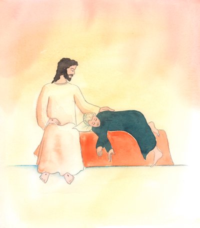 Kristus on lähellä ystäviään kaikissa olosuhteissa, 2000 (paperilla) tekijältä Elizabeth Wang