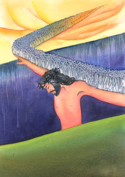 Kristus on siltamme taivaaseen - ainoa tie maallisen elämän ja ikuisen kirkkauden välisen kuilun yli, 2000 (paperilla) tekijältä Elizabeth Wang