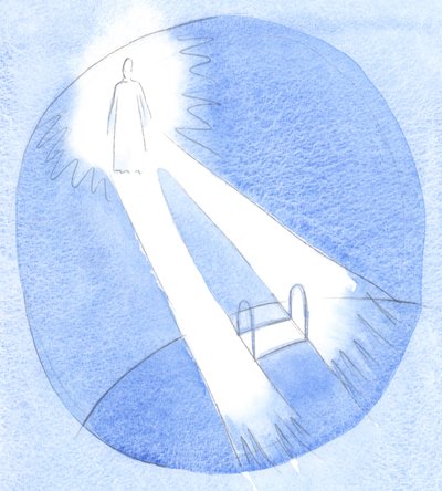 Kristus jakaa jumalallisen elämänsä jokaisen kommunikaattorin kanssa; ja Hän rakentaa "siltoja" niiden välille, jotka rakastavat Häntä, 2001 (w/c paperilla) tekijältä Elizabeth Wang