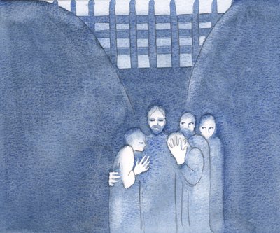Kristus ristiinnaulittu on erityisen lähellä kaikkia, jotka kärsivät Hänen tähtensä, 2000 (paperilla) tekijältä Elizabeth Wang