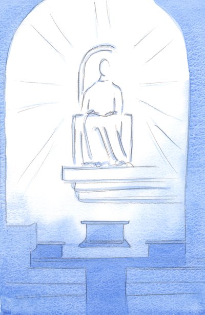 Kristus istui taivaallisella valtaistuimella pyhäkössämme. Kristus, meidän Jumalamme, on niiden kärsimysten arvoinen, joita kärsimme hänen rakkaudestaan, 2002 (paperilla) tekijältä Elizabeth Wang