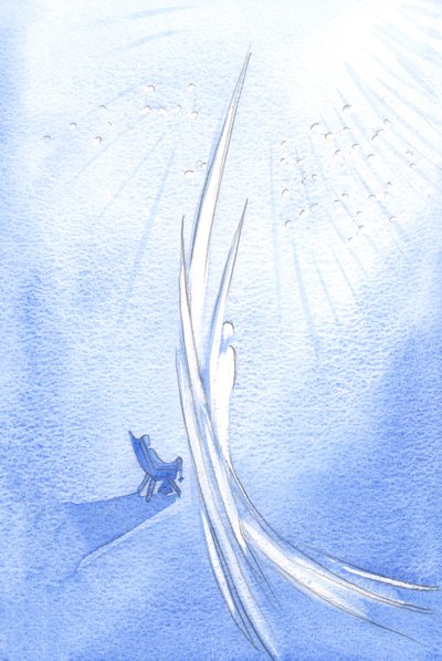 Jokaisen suojelusenkeli seisoo kunnioittavasti vieressä, kun Jumalaa ylistetään; Pyhät ja enkelit ovat iloisia, kun Jumalaa ylistetään., 2001 (paperilla) tekijältä Elizabeth Wang