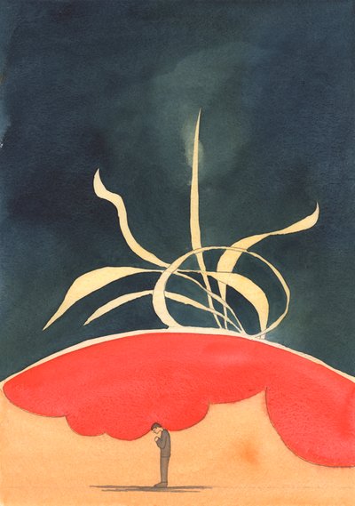 Kiihkeästä sielusta, joka ylistää vilpittömästi Jumalaa, suuret kunnian "liekit" hyppäävät taivaaseen, 2003 (paperilla) tekijältä Elizabeth Wang