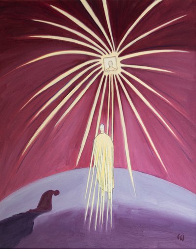 Jumala, meidän Isämme, lähettää meille Kristuksen, jonka kautta Hän ilmestyy, 2001 (öljyä aluksella) tekijältä Elizabeth Wang