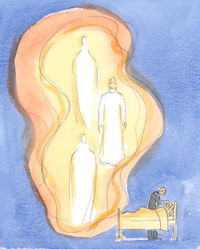 Jumalan lahja sairaille on Jeesus Kristus itse Isän ja Pyhän Hengen kanssa, yksi Jumala - toimimassa tässä sakramentissa, 2004 (paperilla) tekijältä Elizabeth Wang