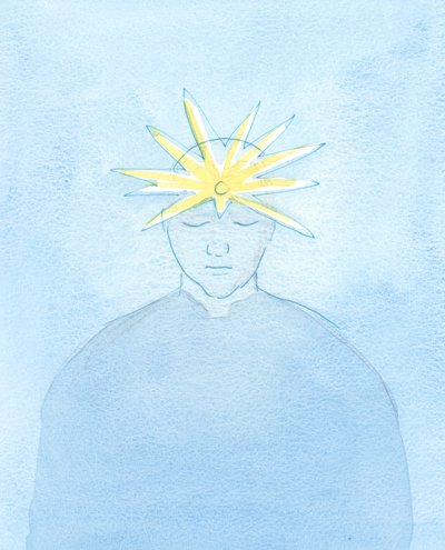 Hän oli muuttunut pyhän ehtoollisen ja ystävän rukouksen kautta. Hänen otsassaan loisti uusi helmi, joka säteili poikkeuksellista valoa: tietyn hyveen merkki, 2003 (paperilla) tekijältä Elizabeth Wang