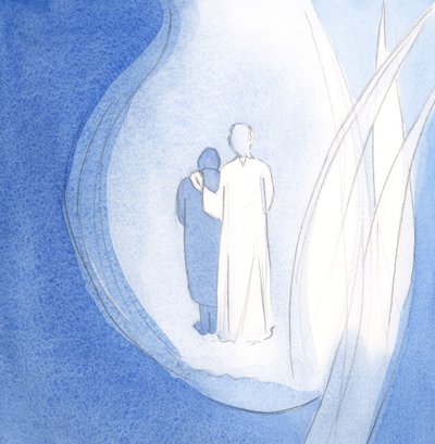 Hän käveli pienessä valtakunnassaan, joka on minun sieluni, lohduttaen minua, kun Hänen enkelinsä seisoivat vieressä, 2000 (paperilla) tekijältä Elizabeth Wang