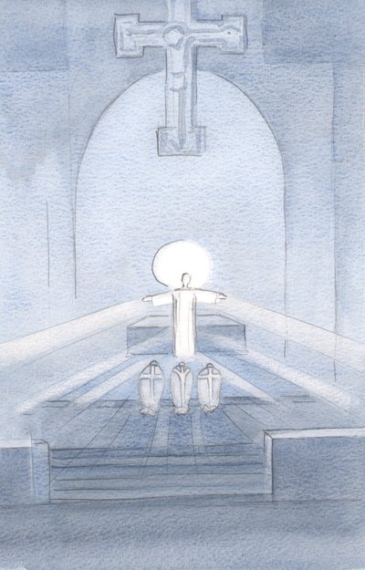 Näin Kristuksen katsovan kansaansa ja nauttivan siitä, että hän on täällä meidän kaikkien kanssa., 2000 (paperilla) tekijältä Elizabeth Wang