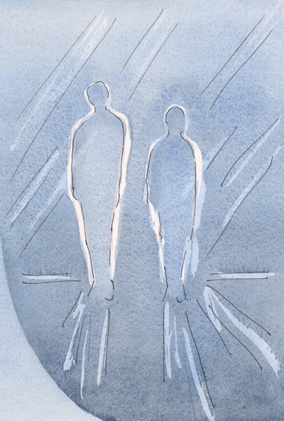 Näin heidät nyt puhdistetuina, nyt todella pyhimyksenä kirkkaudessa., 2000 (w/c paperilla) tekijältä Elizabeth Wang