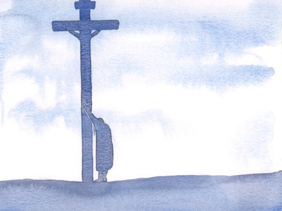 Jos kärsimyksemme vaikeuttavat rukousta, voimme yksinkertaisesti nojata ristiin, lähellä Kristusta, lepäämään Hänessä ja kestämään kärsivällisesti vaikeuksimme, 2000 (paperilla) tekijältä Elizabeth Wang