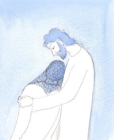 Pyhässä ehtoollisessa Kristus voi vetää meidät lähelle, jotta voimme levätä päämme Hänen rinnallaan, kuten Pyhä, 2004 (paperilla) tekijältä Elizabeth Wang