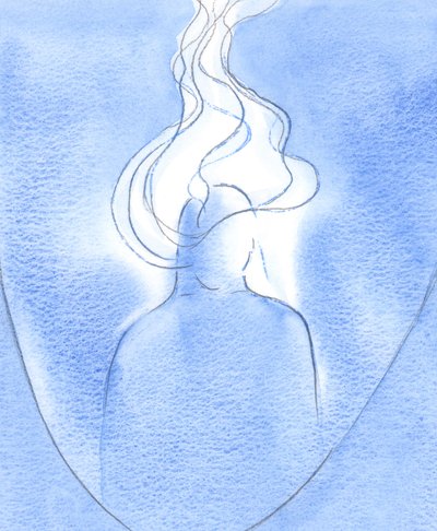 Luottamuksesta Kristukseen, katumuksella, sydämemme puhdistetaan; ja ylistyksen liekki palaa sitten Isän edessä, 2002 (w/c paperilla) tekijältä Elizabeth Wang